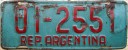 Nummernschilder / Kfz-Kennzeichen Argentinien 1995 1990er international organisation