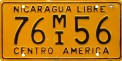 Nummernschilder / Kfz-Kennzeichen Nicaragua 1986 1980er Mission International