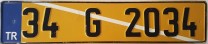 Nummernschilder / Kfz-Kennzeichen Türkei 1996 1990er