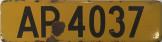 Nummernschilder / Kfz-Kennzeichen Dänemark 1958 1950er