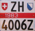 Nummernschilder / Kfz-Kennzeichen Schweiz 1963 1960er