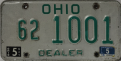 Nummernschilder / Kfz-Kennzeichen USA 1985 1980er Ohio OH dlr