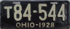 Nummernschilder / Kfz-Kennzeichen USA 1928 1920er Ohio OH