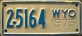 Nummernschilder / Kfz-Kennzeichen USA 1975 1970er Wyoming WY