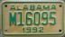 Nummernschilder / Kfz-Kennzeichen USA 1992 1990er Alabama AL